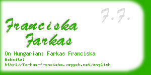 franciska farkas business card